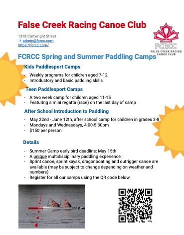 NEW – After School Youth Introduction to Paddling Program & Summer Camps
